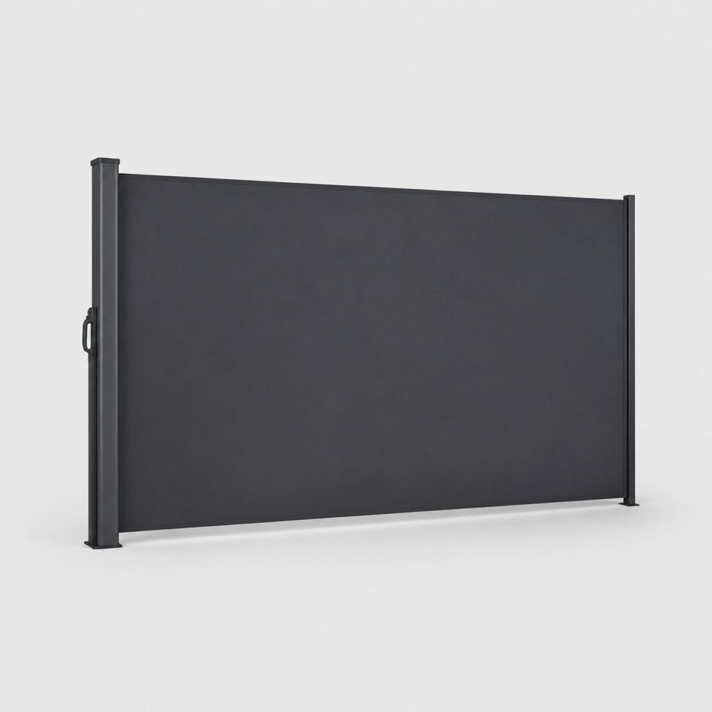 Brise-vue gris anthracite mat à surface pleine sur fond neutre