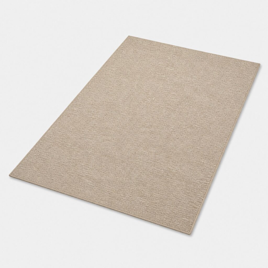 Tapis de chambre beige sable moucheté à poils ras