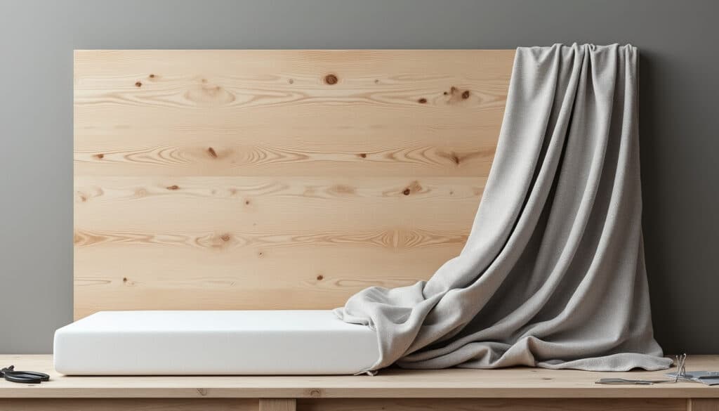Fabriquer ou habiller une tête de lit : panneau, mousse et tissu