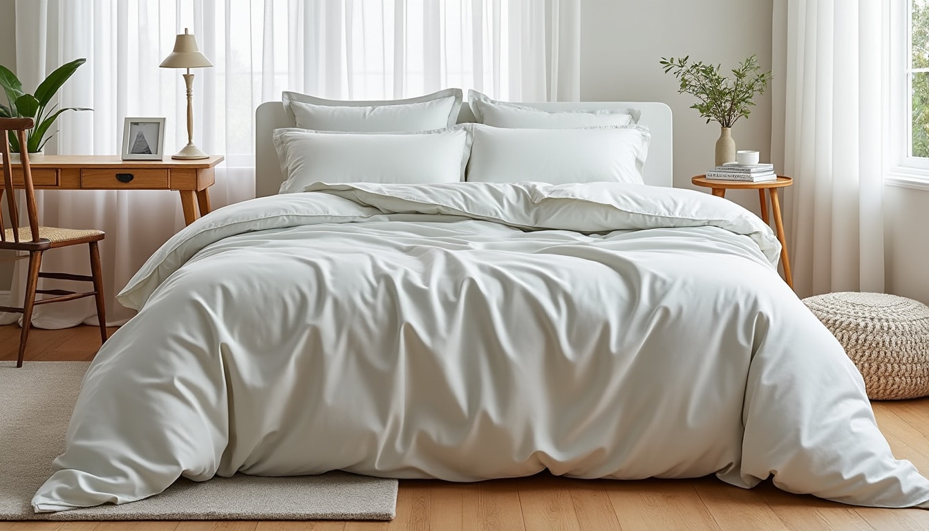 Parure de lit 220 x 240 ou 240 x 260 : ce qui retombe de chaque côté du matelas