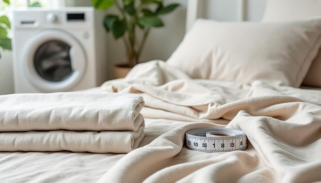 Rétrécissement au lavage : la marge à prévoir sur une parure en coton