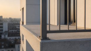 Un garde-corps ne tient pas par son remplissage mais par ce qu'il y a derrière sa platine. Voici les points d'ancrage à